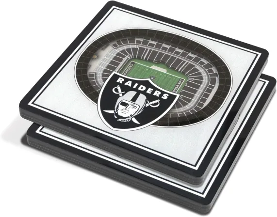 Las Vegas Raiders 3D Stadium View Coasters - Allegiant Stadium